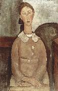 Amedeo Modigliani Madchen in gelben Kleid oil